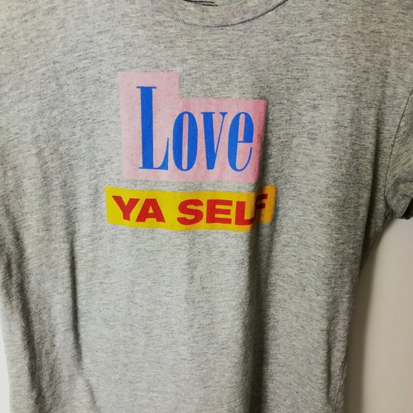 Mighty Fine Love Ya Self T Shirt Graphic Tee Top Short Sleeve Cotton Solid Logo - Picture 5 of 9